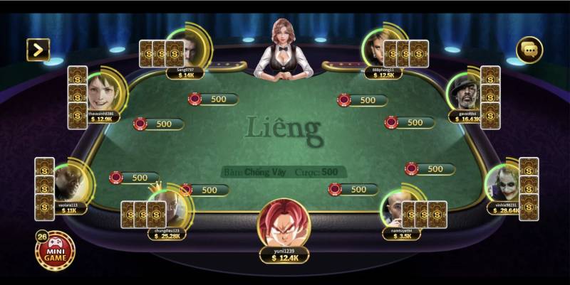 Giao diện và cách vào bàn Liêng trên Go88